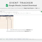 Google Sheets - Event Planner - Sweet