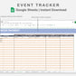 Google Sheets - Event Planner - Sweet