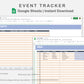 Google Sheets - Event Planner - Sweet