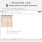 Google Sheets - Reading Log - Boho