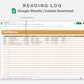 Google Sheets - Reading Log - Boho
