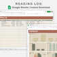 Google Sheets - Reading Log - Earthy