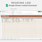 Google Sheets - Reading Log - Earthy