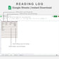 Google Sheets - Reading Log - Sweet
