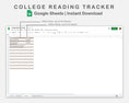 Google Sheets - College Reading Tracker - Neutral – kjunstudio