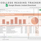Google Sheets - College Reading Tracker - Neutral