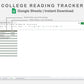 Google Sheets - College Reading Tracker - Earthy