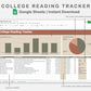 Google Sheets - College Reading Tracker - Earthy