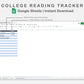 Google Sheets - College Reading Tracker - Sweet