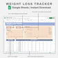 Google Sheets - Weight Loss Tracker - Sweet