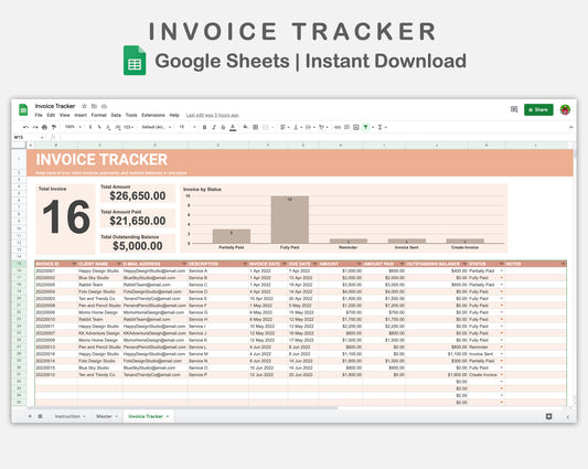 Google Sheets - Invoice Tracker - Neutral