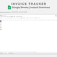 Google Sheets - Invoice Tracker - Sweet