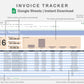 Google Sheets - Invoice Tracker - Sweet