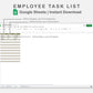 Google Sheets - Employee Task List  - Boho