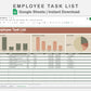 Google Sheets - Employee Task List  - Earthy