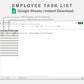Google Sheets - Employee Task List  - Earthy