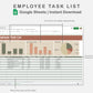 Google Sheets - Employee Task List  - Earthy