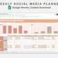 Google Sheets - Weekly Social Media Planner  - Neutral