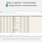 Google Sheets - Wellness Tracker  - Boho