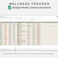 Google Sheets - Wellness Tracker  - Earthy