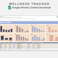 Google Sheets - Wellness Tracker  - Sweet