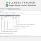 Google Sheets - Wellness Tracker  - Sweet