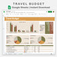 Google Sheets - Travel Budget  - Boho