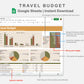 Google Sheets - Travel Budget  - Boho