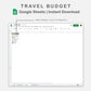 Google Sheets - Travel Budget  - Earthy