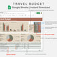 Google Sheets - Travel Budget  - Earthy