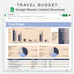Google Sheets - Travel Budget  - Sweet