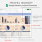Google Sheets - Travel Budget  - Sweet