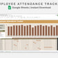 Google Sheets - Employee Attendance Tracker - Boho
