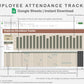 Google Sheets - Employee Attendance Tracker - Earthy