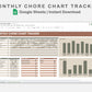 Google Sheets - Monthly Chore Chart Tracker - Earthy