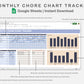 Google Sheets - Monthly Chore Chart Tracker - Sweet