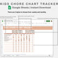 Google Sheets - Kids Chore Chart Tracker - Neutral