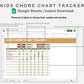 Google Sheets - Kids Chore Chart Tracker - Boho