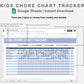 Google Sheets - Kids Chore Chart Tracker - Sweet