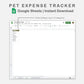 Google Sheets - Pet Expense Tracker - Boho