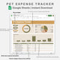 Google Sheets - Pet Expense Tracker - Boho