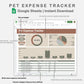 Google Sheets - Pet Expense Tracker - Earthy