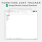 Google Sheets - Furniture Cost Tracker - Neutral