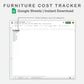 Google Sheets - Furniture Cost Tracker - Earthy