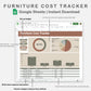 Google Sheets - Furniture Cost Tracker - Earthy