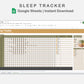 Google Sheets - Sleep Tracker - Boho