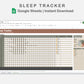 Google Sheets - Sleep Tracker - Earthy