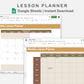 Google Sheets - Lesson Planner - Boho