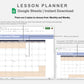 Google Sheets - Lesson Planner - Sweet