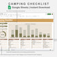 Google Sheets - Camping Checklist - Boho